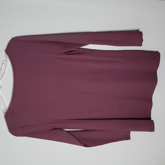 Old Navy mauve lace chest long sleeve top, jersey knit, women's size medium - Picture 6 of 6